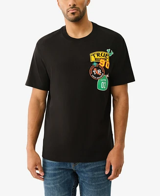 True Religion Men's Short Sleeve Freeway Patch T-Shirt