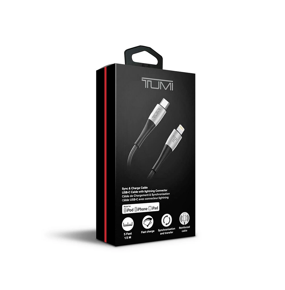 KickPOWER - Tumi Usb-c to Lightning Mfi 5ft Fast Charge Cable