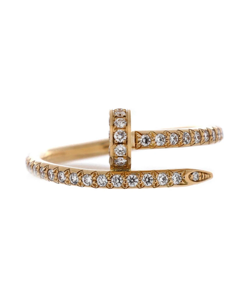 Pre-Owned Cartier Small Juste un Clou Paved Ring 18K Gold with Diamonds