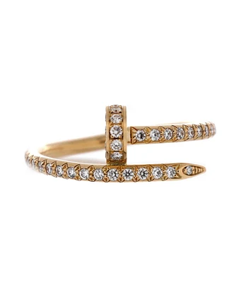 Pre-Owned Cartier Small Juste un Clou Paved Ring 18K Gold with Diamonds