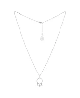 Pre-Owned Cartier Drop Charms Circle Necklace 18K White Gold with Diamonds