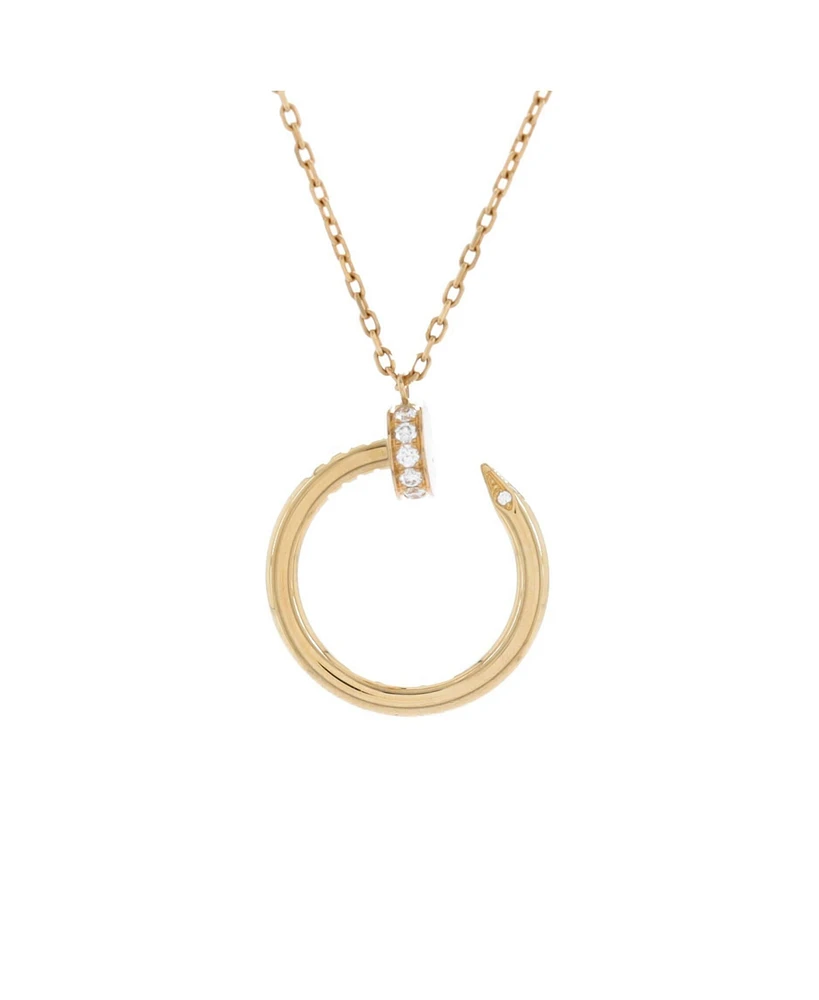 Pre-Owned Cartier Juste un Clou Pendant Necklace 18K Gold with Diamonds
