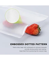 Bonsenkitchen Precut Vacuum Food Sealer Bags 100 Pint 6" x 10", Bpa Free, Commercial Grade Textured Food Vacuum Sealer Bag, Thick Embossed B