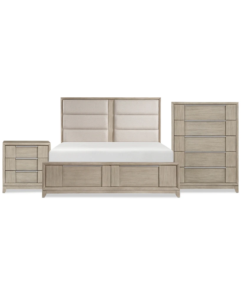Kaci 3-Pc. Set (California King Storage Bed, Chest & Nightstand)