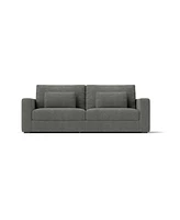 83" Modern Sofa Couches for Living Room, 3 Seater Sofa, Upholstered Compressed Cushions & Detachable Cover,Pewter