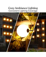 Brightech Ambience 30' Led Outdoor Orb String Lights with G100 Bulbs