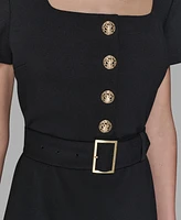 Karl Lagerfeld Paris Women's Square-Neck A-Line Dress