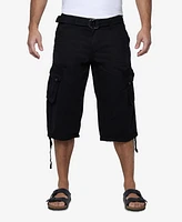 X-Ray Men's Belted Capri Cargo Shorts