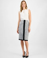 Kasper Women's Tweed Split-Seam Skirt, Regular & Petite
