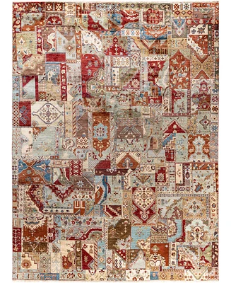 Adorn Hand Woven Rugs Indo Patchwork M5759 9'x12' Area Rug