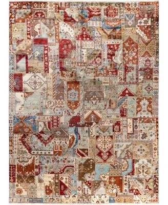 Adorn Hand Woven Rugs Indo Patchwork M5759 Rug Collection
