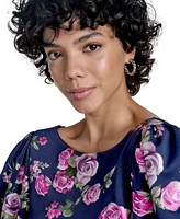 Jessica Howard Women's Floral-Print Puff-Sleeve Sheath Dress