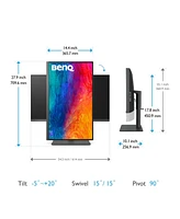 BenQ PD2705U DesignVue 27" 16:9 4K Ultra Hd Usb-c Ips Hdr Designer Monitor