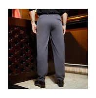 Campus Sutra Men's Ash Grey Micro-Waffle Chino Trousers