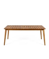 Acacia Wood Outdoor Dining Table - 8 Person, 72"