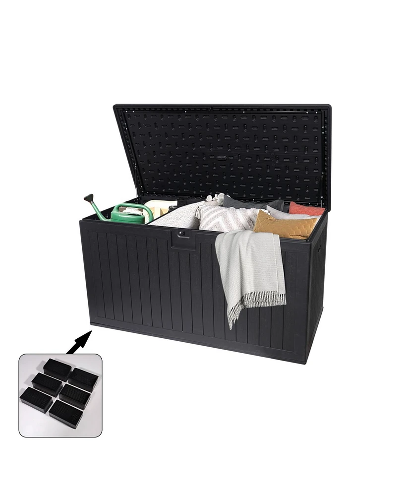 260 Gallon Outdoor Deck Box - Waterproof & Lockable
