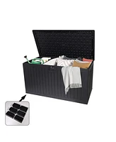 260 Gallon Outdoor Deck Box - Waterproof & Lockable