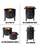 Charcoal Smoker Grill - 16" Vertical Bbq