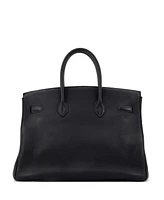 Pre-Owned Hermes Birkin 35 Handbag Clemence with Gold Hardware