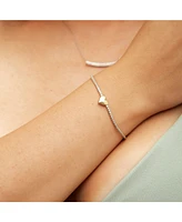 Spero London Sterling Silver Heart Tennis Bracelet