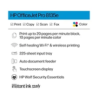 OfficeJet Pro 8135e All-in-One Thermal Inkjet Printer & 3-Month Supply Free Ink with Plus