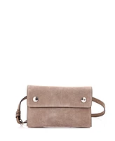 Pre-Owned Hermes Double Snap Pochette Crossbody Grizzly with Swift