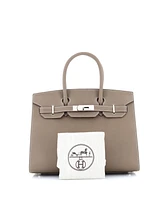 Pre-Owned Hermes Birkin 30 Handbag Grey Epsom with Palladium Hardware