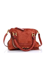 Pre-Owned Chloe Medium Marcie Satchel Whipstitch Studded Suede