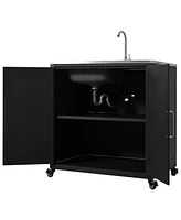 Outdoor Kitchen Sink Station with Cabinet