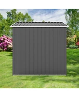 Metal garden sheds 6ftx8ft outdoor storage sheds Grey with window
