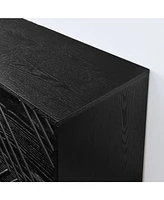 Black Farmhouse Buffet Cabinet - 60.5" Sideboard