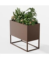 Large Metal Planter with Shelves