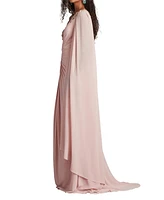 Tadashi Shoji Women's Sonora Cape Sleeve Gown