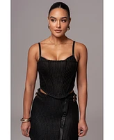 Jluxlabel Women's Textured Harley Corset Top