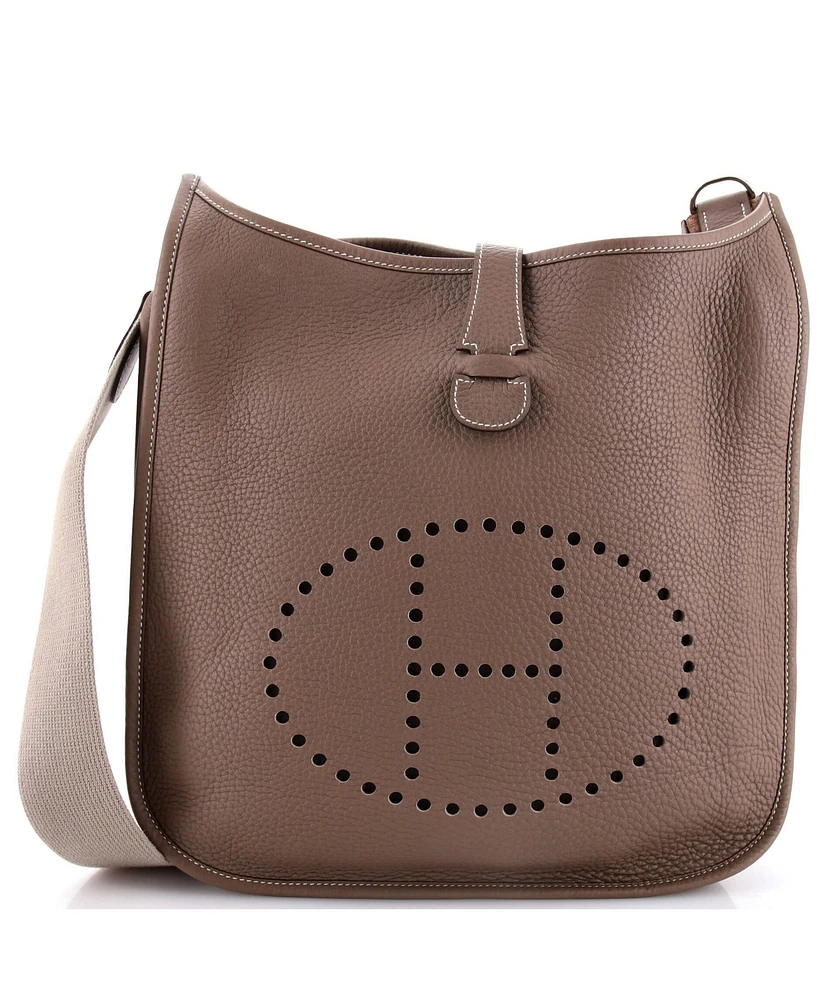 Pre-Owned Hermes Gm Evelyne Bag Gen Ii Clemence