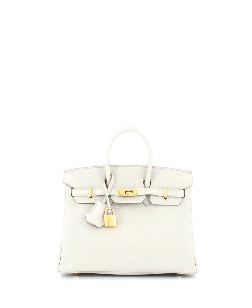 Pre-Owned Hermes Birkin Handbag Light Togo with Gold Hardware
