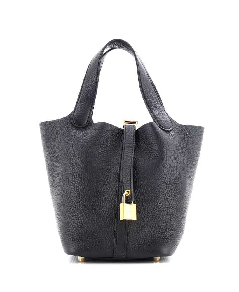 Pre-Owned HERMES Pm Picotin Lock Bag Clemence