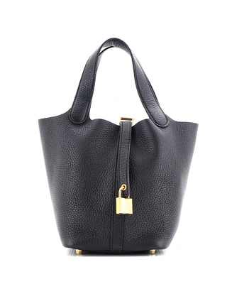 Pre-Owned HERMES Pm Picotin Lock Bag Clemence