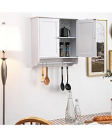 Wall Mounted Bathroom Storage Medicine Cabinet with Towel Bar