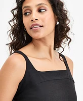 Bar Iii Women's Square-Neck Back-Zip Tank, Exclusively at Macy's