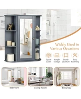 Bathroom Single Door Shelves Wall Mount Cabinet with Mirror