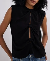 Reistor Women's The Knot-so-Basic Top Black