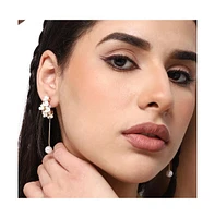 Sohi Gold-Plated Statement Dangler Drop Earrings