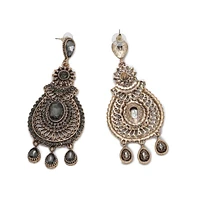 Sohi Gold-Plated Stone Drop Earrings