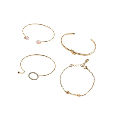 Sohi Gold-Plated Everyday Hand Bracelet Sets