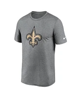 Nike Men's Heather Charcoal New Orleans Saints Primetime Legend Logo Performance T-Shirt