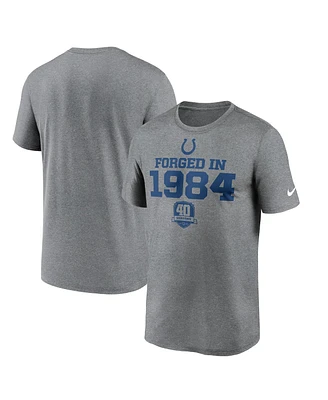 Nike Men's Heather Gray Indianapolis Colts 40th Anniversary Legend Performance T-Shirt