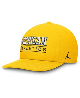 Jordan Men's Maize Michigan Wolverines Athletics Pro Adjustable Hat