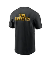 Nike Men's Black Iowa Hawkeyes 2-Hit Stacked T-Shirt