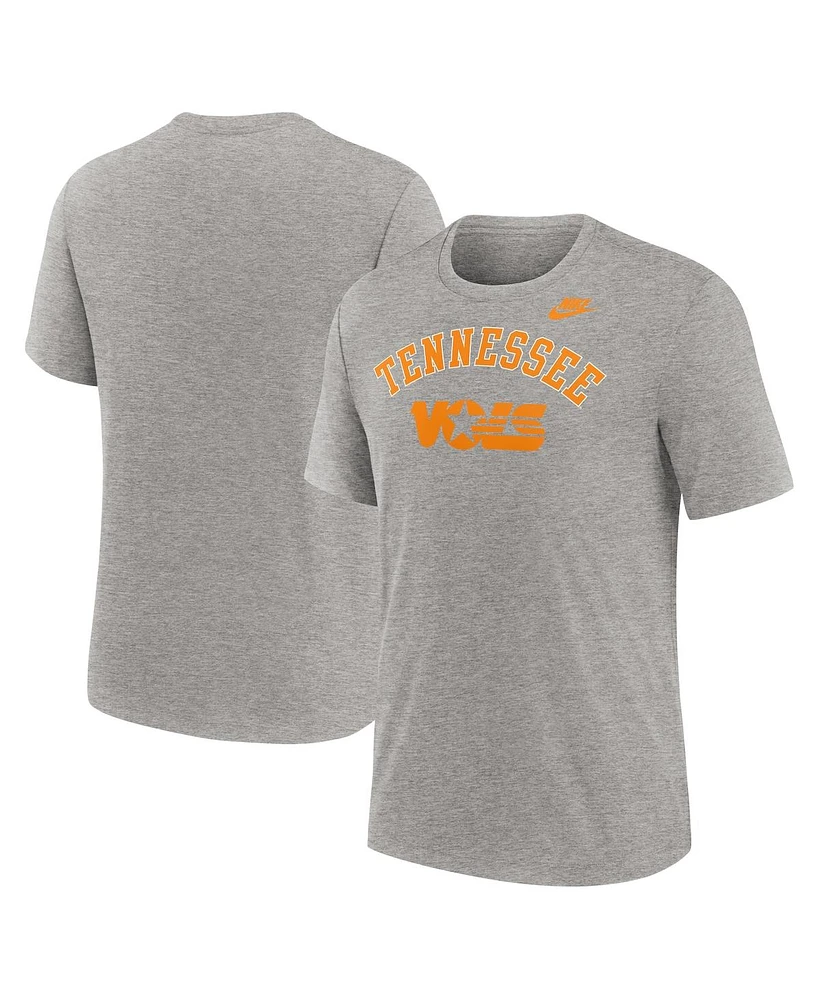 Nike Men's Heather Gray Tennessee Volunteers Legacy Arch Tri-Blend T-Shirt